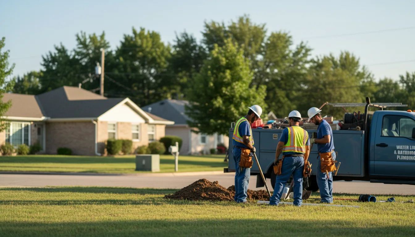 Residential water line and bathroom plumbing service in Kankakee, IL